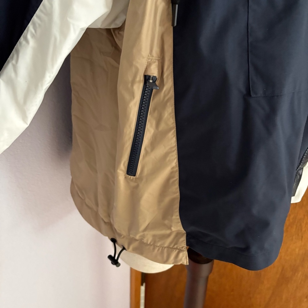 NIKE x SACAI sz XS Double Zip Jacket Windbreaker CD6297 White Navy - Picture 5 of 15